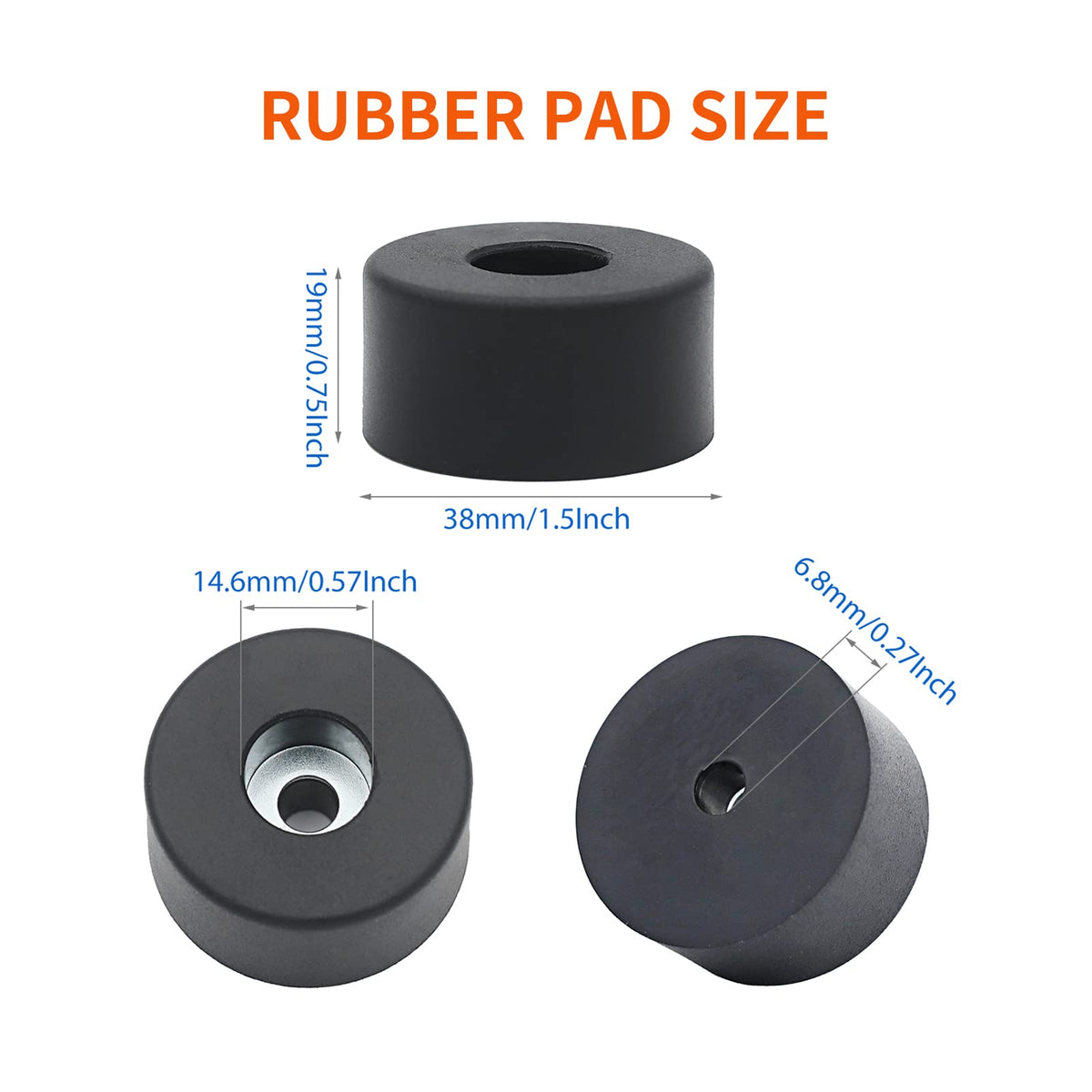 Qtcial 192310GS Air Compressor Isolator Pad, 8 Pack Replacement Rubber Feet