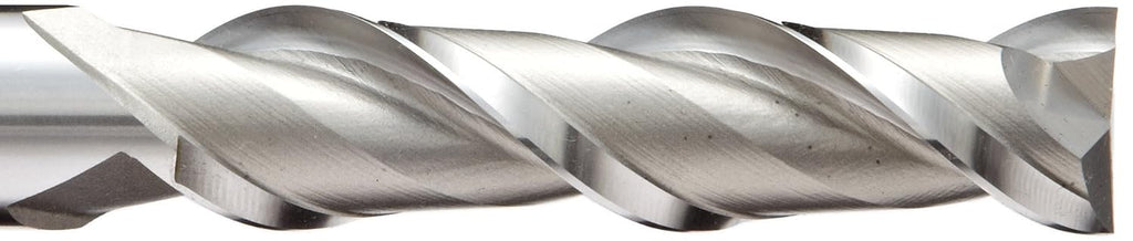 YG-1 18055 HSS End Mill, 2 Flute, 42 Degree Helix, Long Length for Aluminum, Uncoated Finish, 3-1/4" Length, 3/8"