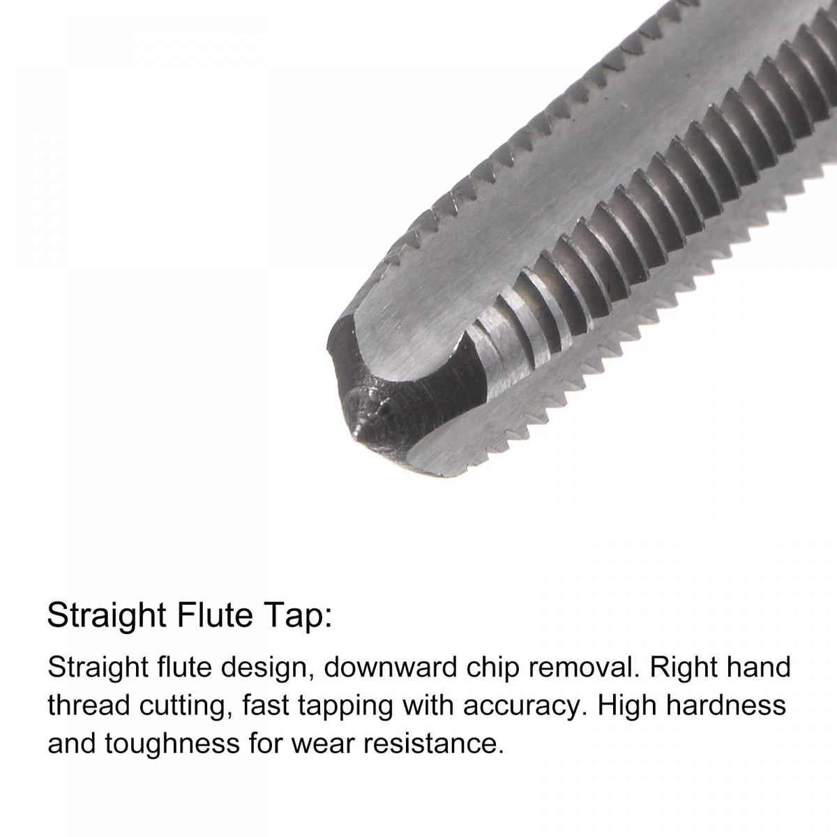 uxcell 1/4-28 UNF Straight Flute Thread Tap and 5.4mm Twist Drill Bit Set, Titanium Plated 6542 High Speed Steel Drilling Bit Machine Threading Tap