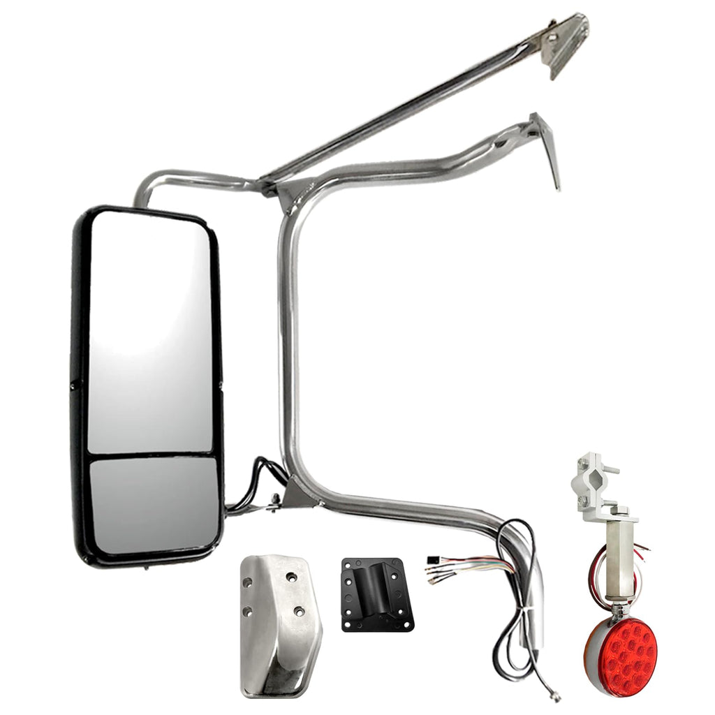 NIUPARTS Door Mirror Power & Heated Chrome & LED Marker light LH