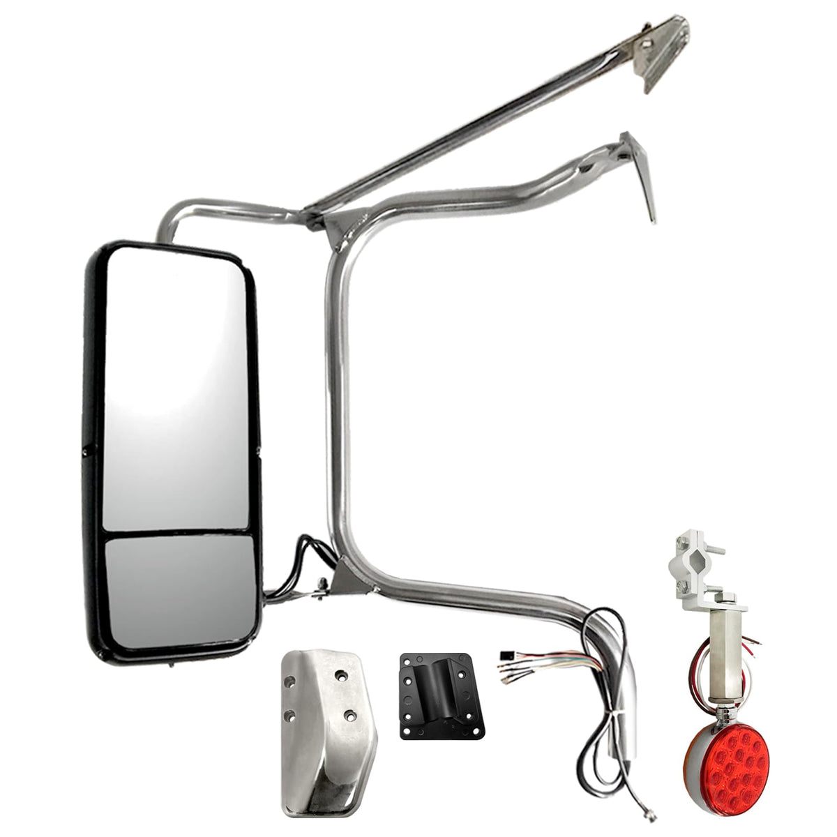 NIUPARTS Door Mirror Power & Heated Chrome & LED Marker light LH