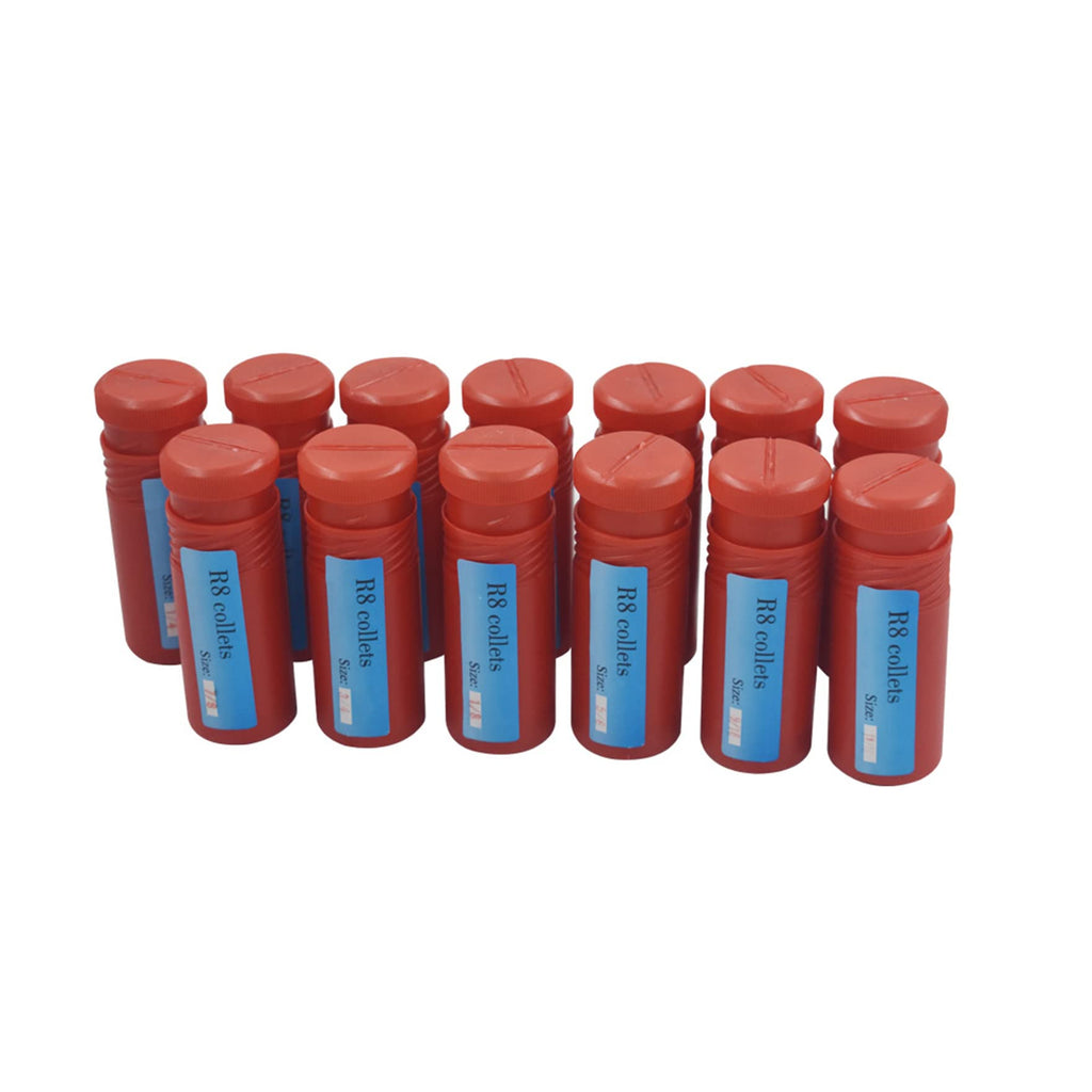 waltyotur R8 Collet Set 1/8-7/8 Inch 0.0006 TIR 13 Pack