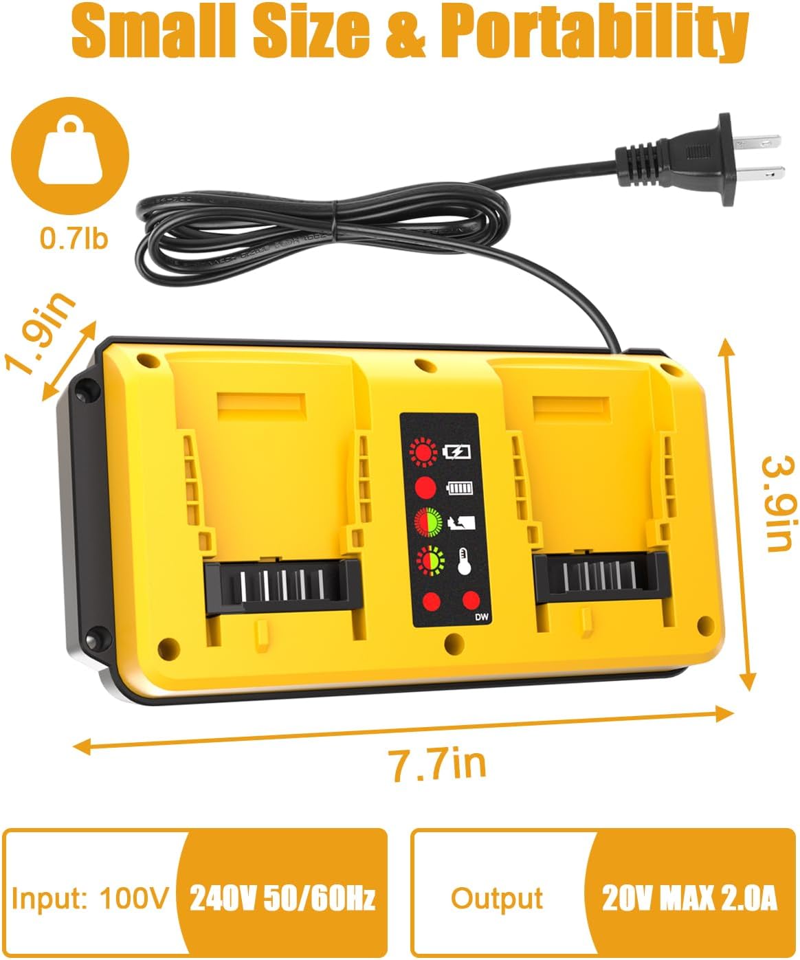 20V Max Battery Charger Replacement for Dewalt Battery Charger
