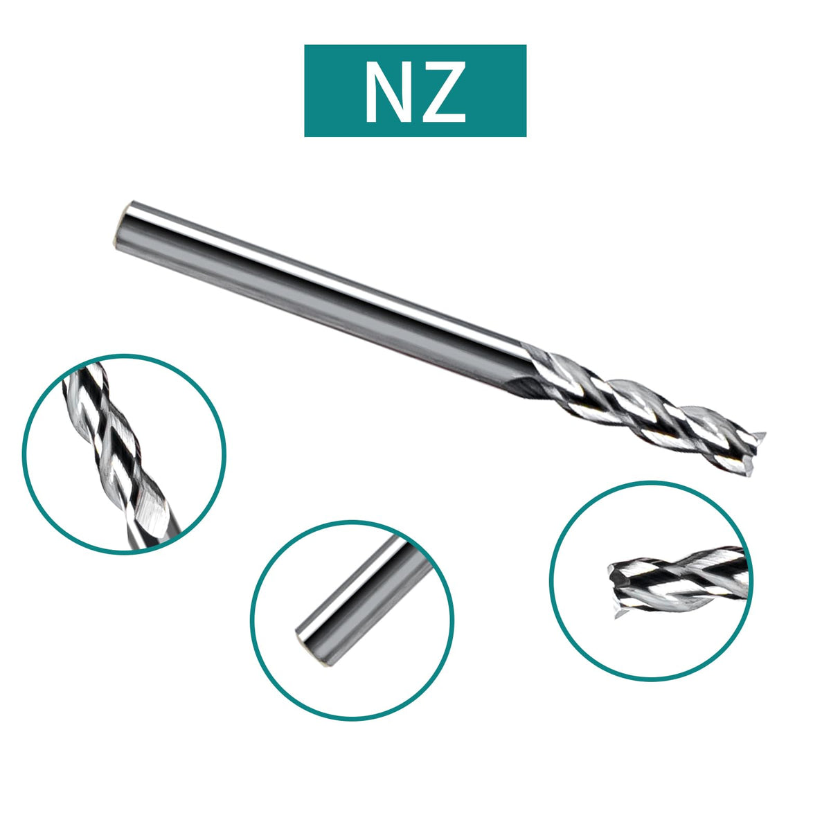 NZ 3/8" 3-Flute Square End Mill