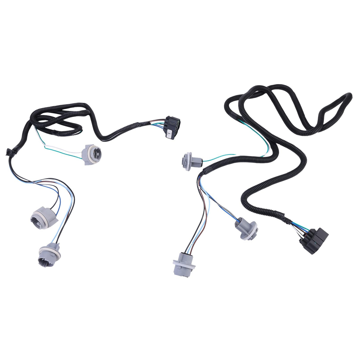 Slakerbe Left & Right Taillight Wiring Harness Kit Fits for Sierra Silverado 1999-2005 tail lamp wire assembly Replacement 88986854 88986855