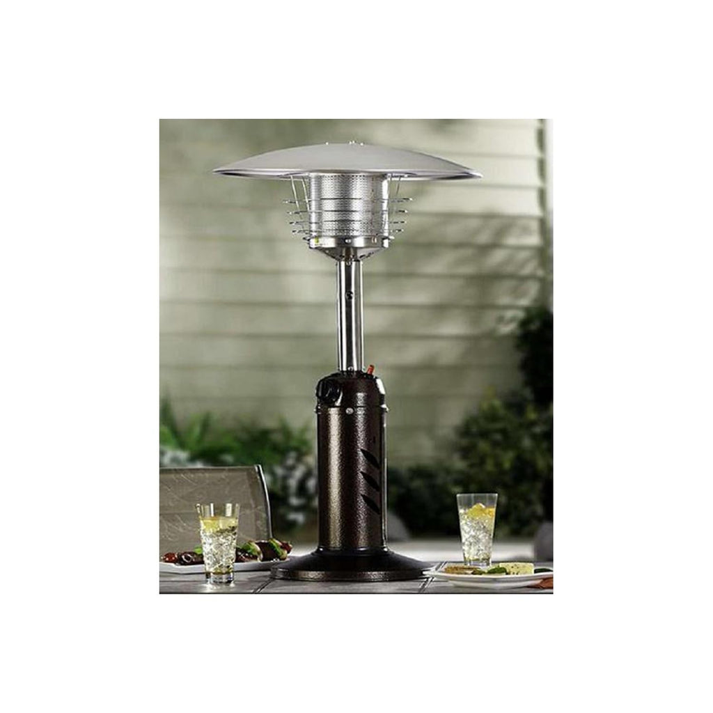 Patio Heater - 11,000 BTU Tabletop - Hammered Bronze - Safe & Portable