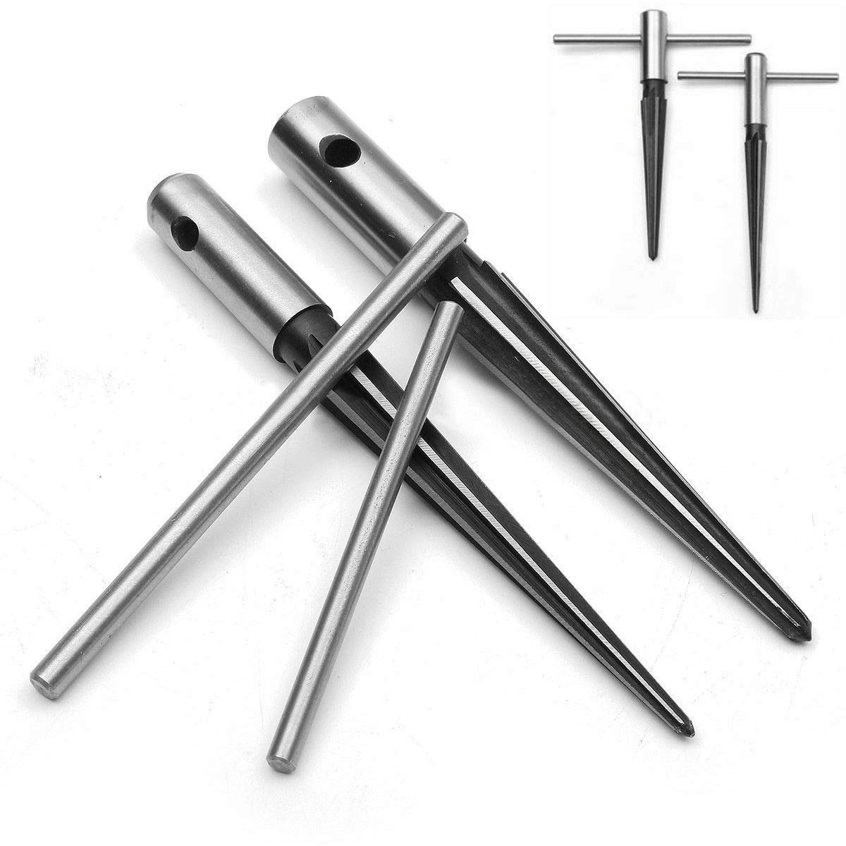 2 Pc Tapered Reamer Reaming Set Conical End Pins Ream 5/32" 7/8" Mill Tool