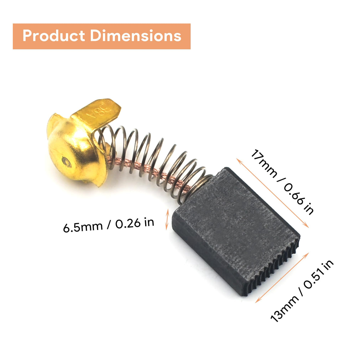 GEARLINTON 999038 Carbon Brushes Replacement, 2 Pack