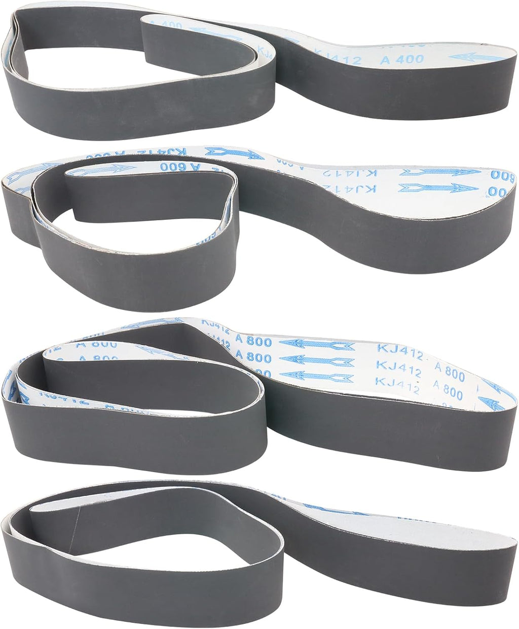 8 Pack 2 x 72 Inch Sanding Belts 400 600 800 1000 Grit Silicon Carbide