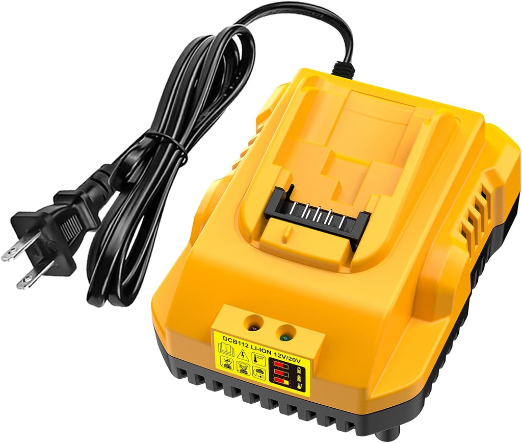 DCB112 20V MAX Battery Charger Replacement for Dewalt Battery Charger, Compatible with Dewalt 12V-20V Battery
