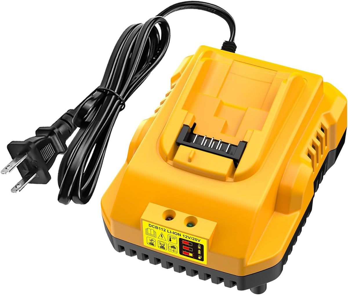 DCB112 20V MAX Battery Charger Replacement for Dewalt Battery Charger, Compatible with Dewalt 12V-20V Battery