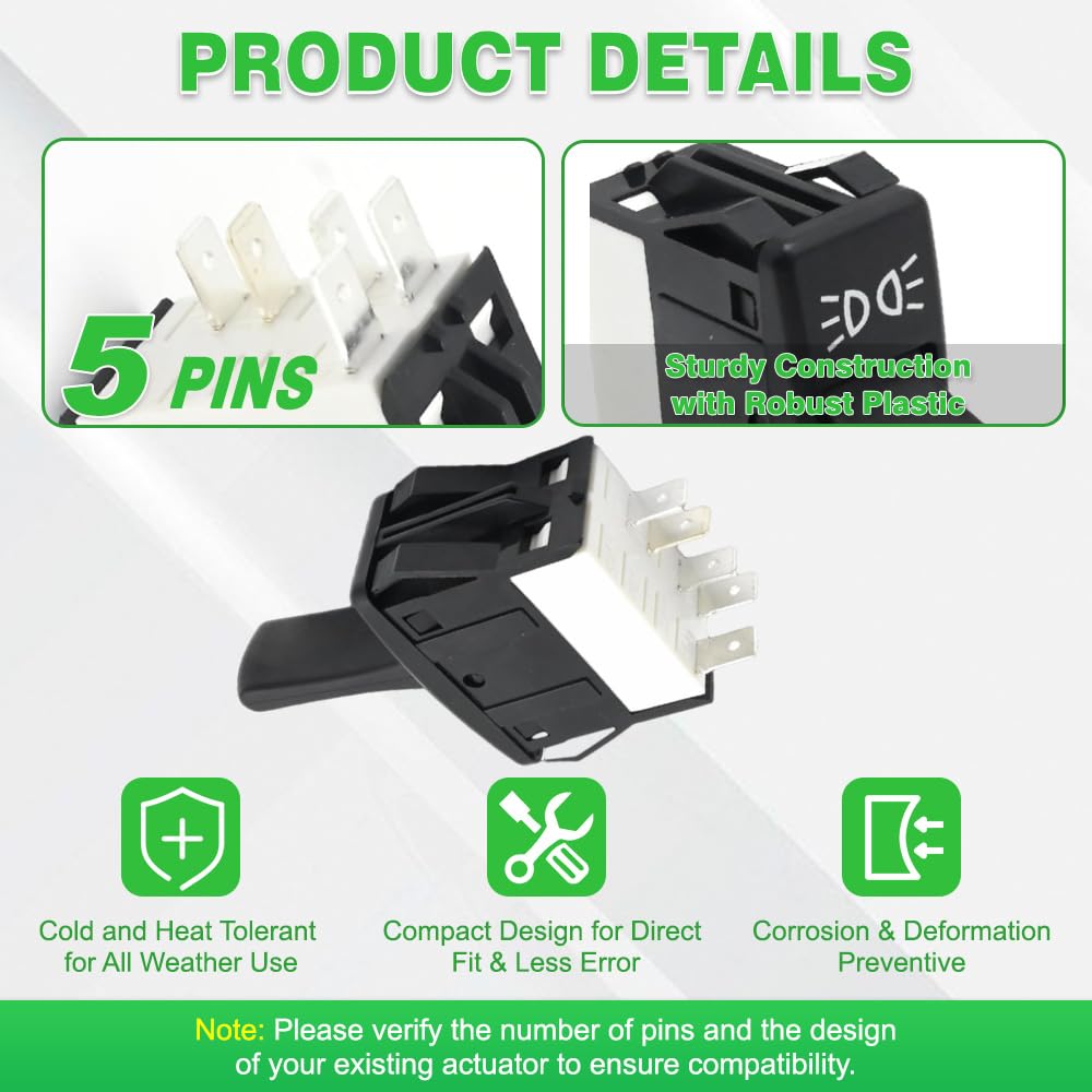 RAGBUSCLE Marker Light Switch, Replace P27104003, 8961K1896, P27-1040-03, Position Light Switch, Compatible with Kenworth Truck, 1 pc