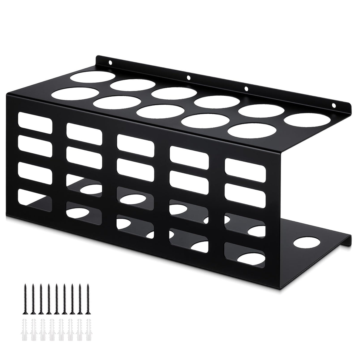 Otoolling 1 Pcs Metal Caulking Tube Holder Wall Mount Organizer, Black