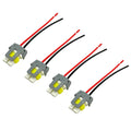 4Pcs H11 Ceramic Bulb Socket Adapter Connector Wiring Harness for Headlight Light Fog Use Car