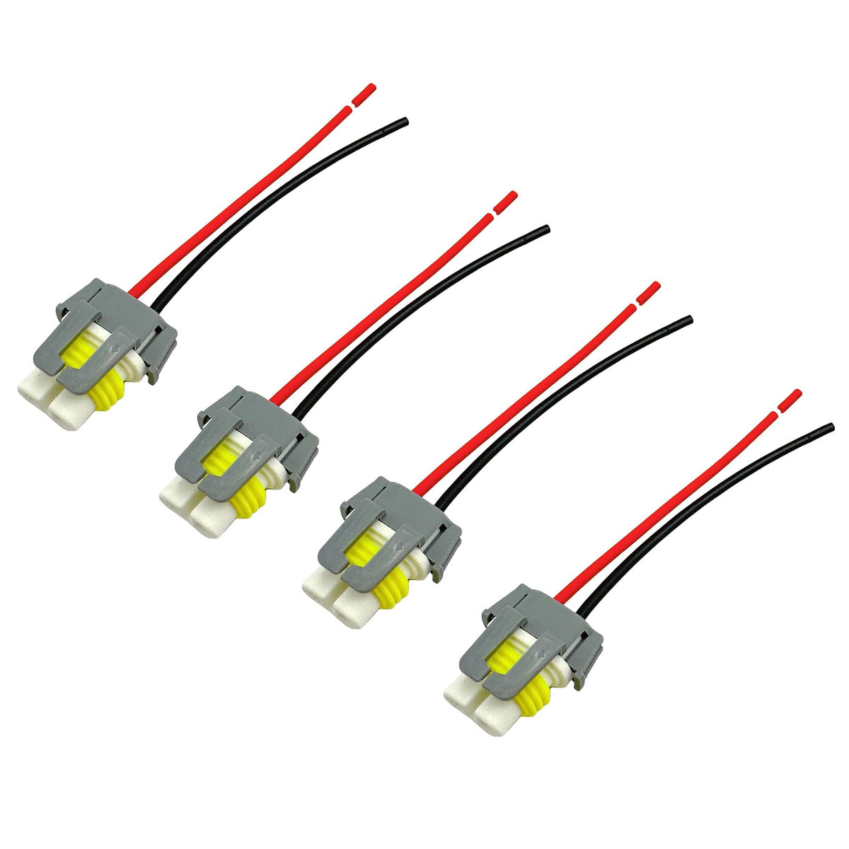 4Pcs H11 Ceramic Bulb Socket Adapter Connector Wiring Harness for Headlight Light Fog Use Car