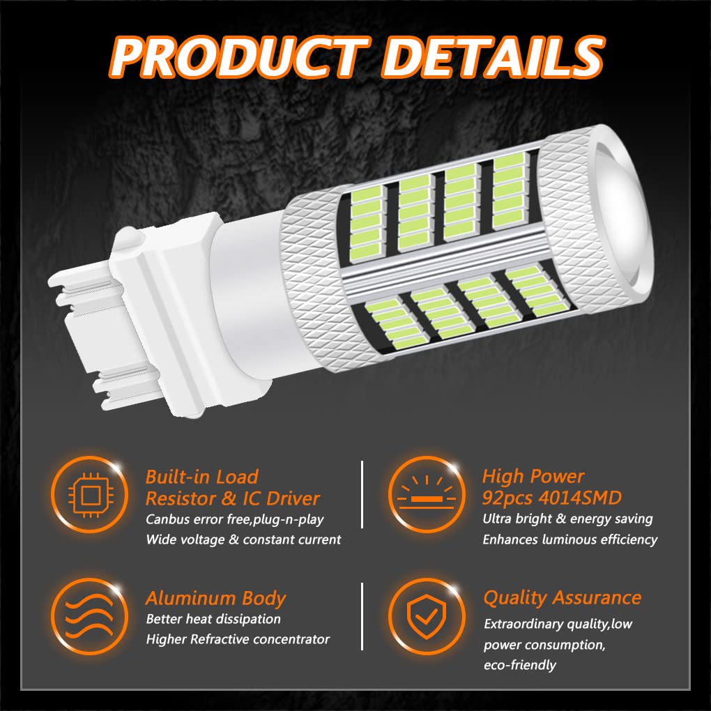 WINETIS Newly Upgraded T25 3156 3157 LED Bulbs, 8000K Ice Blue Daytime Running Lights, Back Up Reverse Lights, DRL Super Bright 4114 3057 4157 3457 4057 Replace for Motorcycles, Cars, Trucks