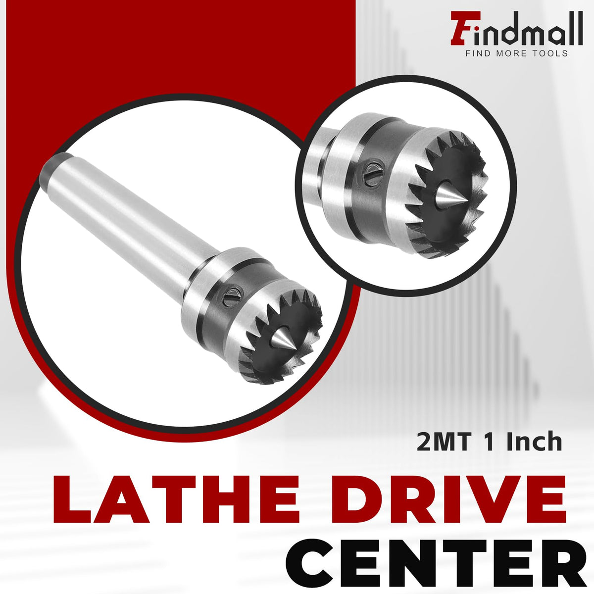findmall 2MT Wood Turning Tool with 1 Inch Wood Lathe Drive Center