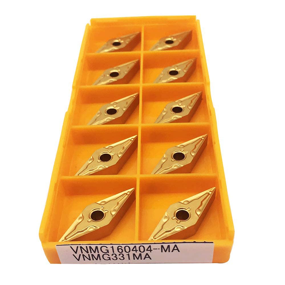 Carbide Turning Inserts VNMG331 VNMG332 CNC Cutting Tools for machining Steel parts/stainless steel (VNMG331–MA Gold)