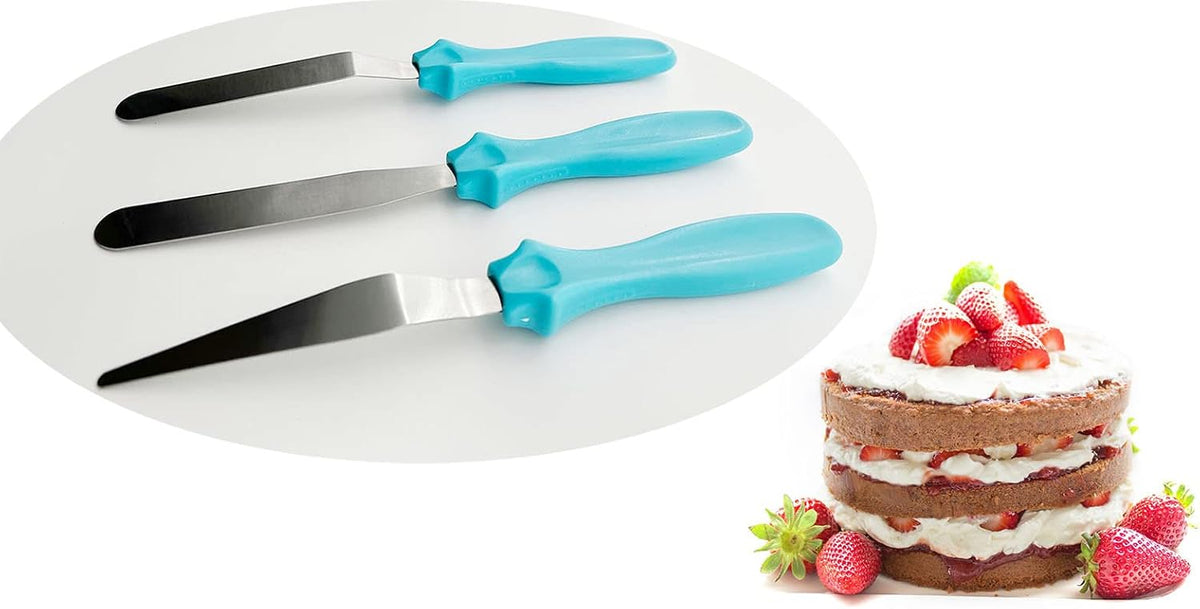 Icing Spatula,Offset Spatula Small Baking Spatulas Set with Straight4-5/8",Offset 4-1/2",Tapered 4-1/8" Stainless