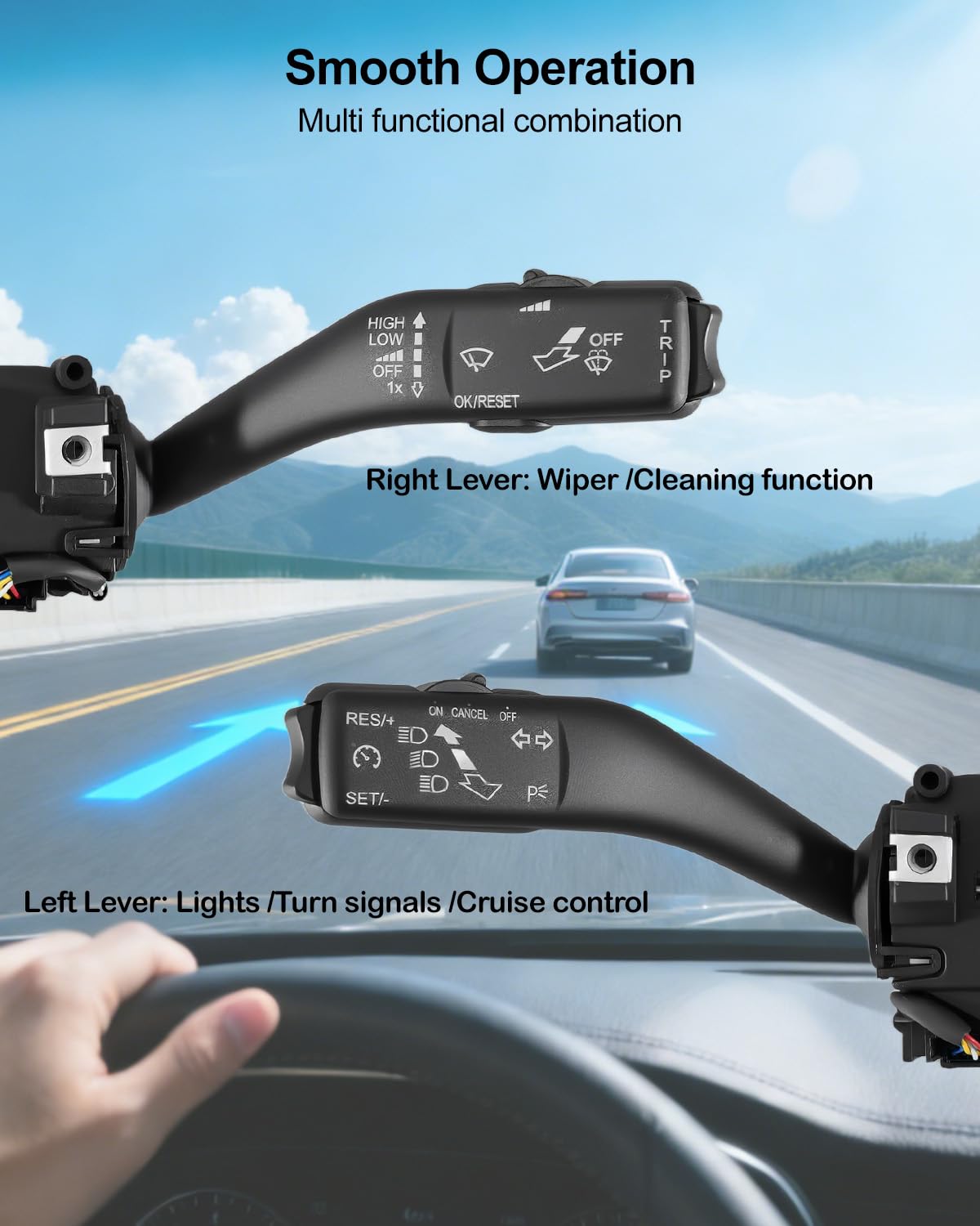Cruise Control Turn Signal Headlight Combination Switch Fit for VW Jetta