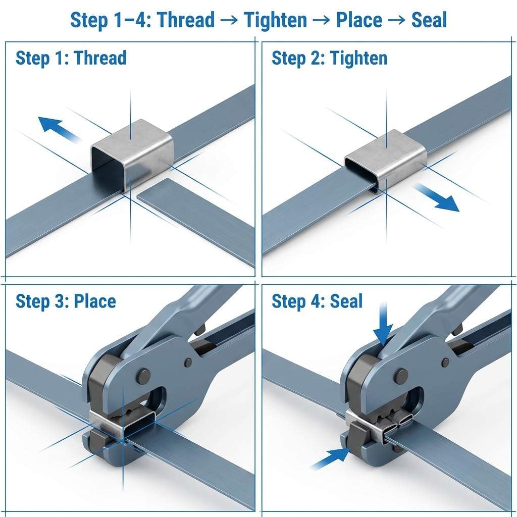 1/2" Steel Strapping Seals – 1000 Pack Metal Clips for PP or Steel Banding, Pallet & Cargo Securing