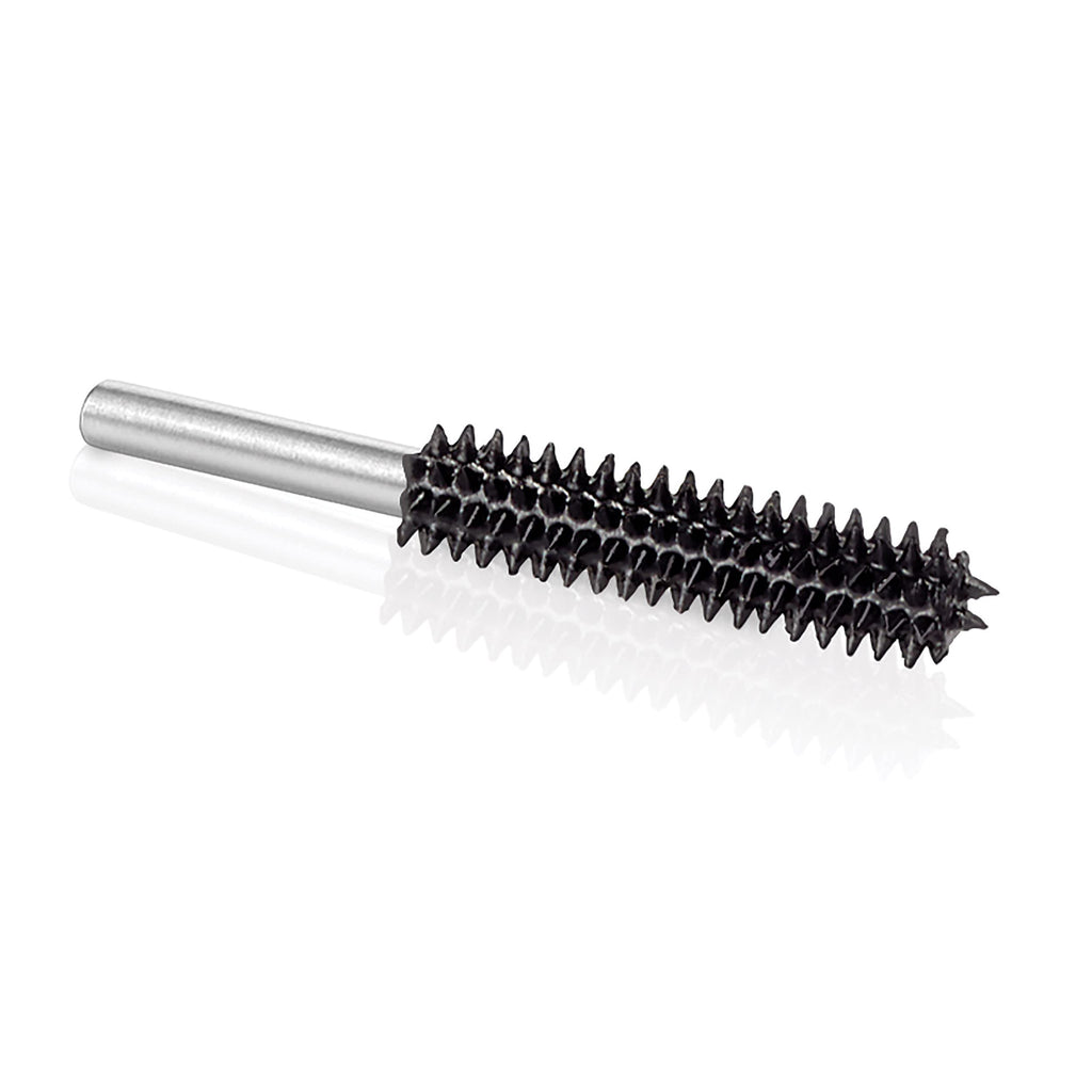 Kutzall Extreme Cylinder Burr, 1⁄8" Shaft, Very Coarse - Wood Carving Bit for Dremel, Foredom, DeWalt, Milwaukee. Abrasive Tungsten Carbide, 1⁄8" (3.1mm) Dia. X 7⁄8" (22.2mm) Length, CX-18-EC