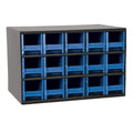 Steel Garage Storage Cabinet, Small Parts Organizer Metal Cabinet for Hardware, Nails, Screws, Bolts, Nuts, and More