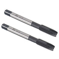 Boxonly 2pcs M8 x 1.25mm Spiral Point Threading Tap, H2 Tolerance, High Speed Steel, TICN Coated, Round Shank, Square End