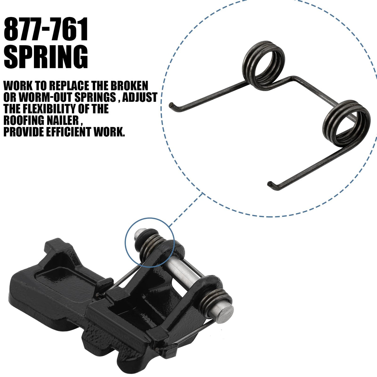 Hicarer 40 Pcs 877-761 Nailer Feeder Springs for Coil Roofing Nailer