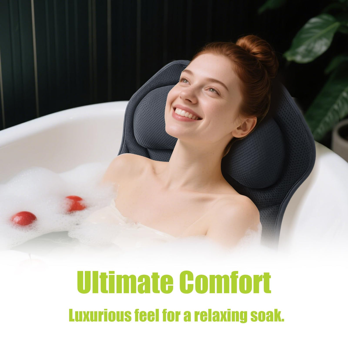 Full Body Bath Pillow for Tub - Extra Long & Thick Tub Pillow