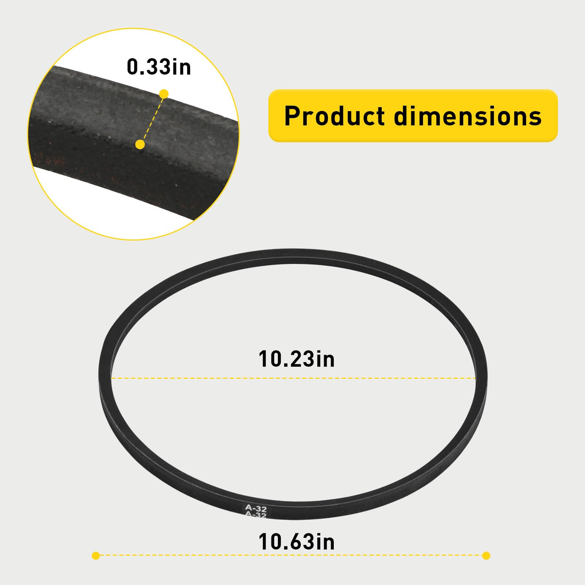 Sxkxm 5000117023 Drive Belt Compatible with Wacker Neuson VP1340 VP1550 VP2050 Plate Compactor, Replacement for Wacker Neuson Part