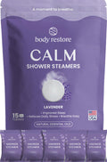 BodyRestore Shower Steamers Aromatherapy, Self Care Gifts, Calm 15 Pack