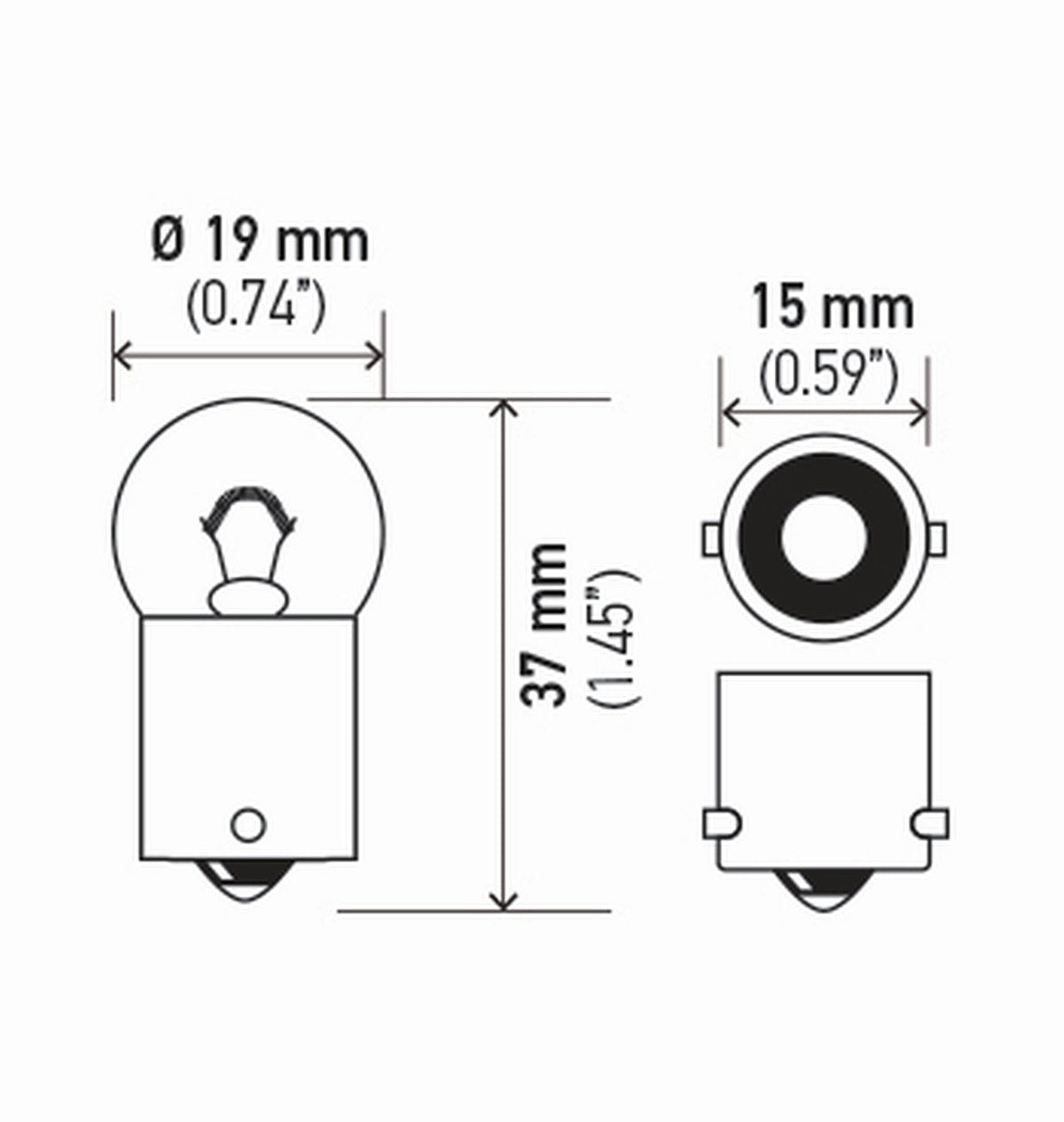 HELLA 5637 24V 10W Standard Miniature Replacement Navigation and Interior Light Bulb