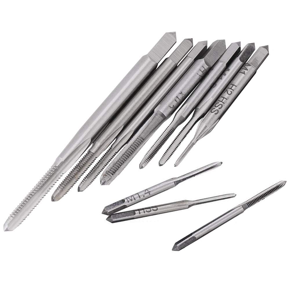 Yakamoz Micro Metric Tap Set,10Pcs M1-M3.5 HSS Mini Thread Tapping Bits