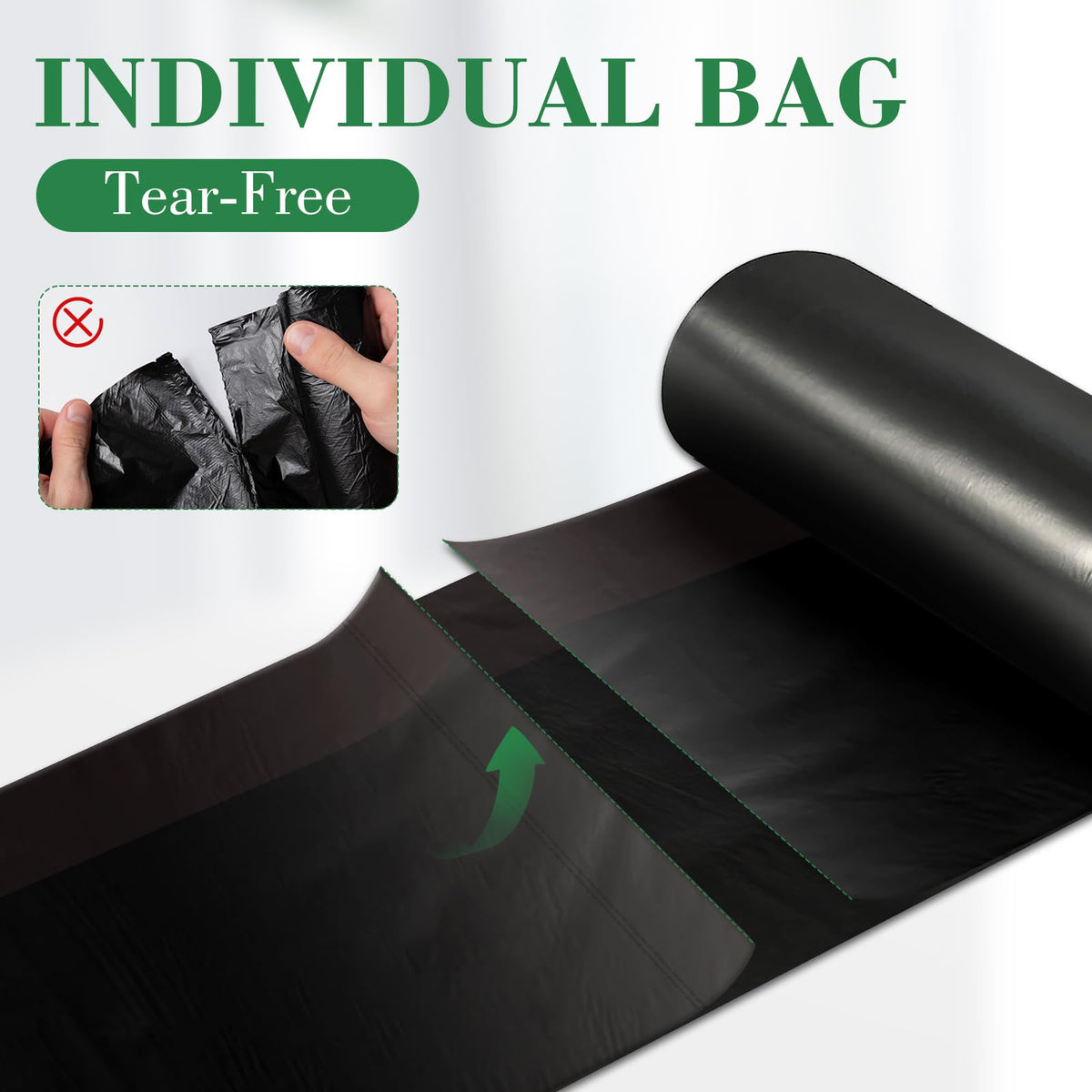 400 Counts 4 Gallon Trash Bag Drawstring Small Trash Bags, Thick Pre-separated Garbage Bags, Trash Bin Liners