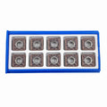 10PCS SNMG120408-MA Square Lathe Turning Carbide Inserts SNMG432-MA PVD Coated Turning Insert Used For Steel Stainless Iron Cast Iron For MSSNR/L Lathe Turning Tool Cut-off Holder (SNMG120408-MA MM25)