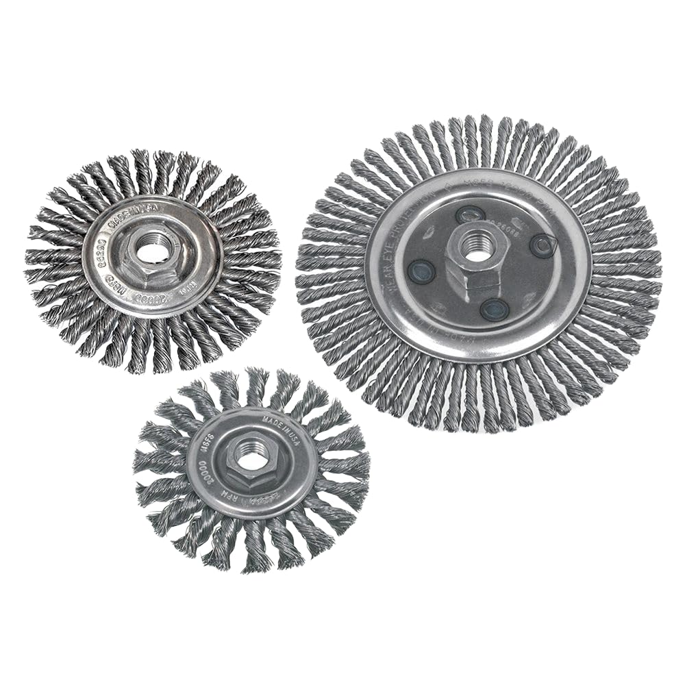 CGW Abrasives Fast Cut Knot Wire Wheel Brush-Standard Twist 5 Pack, 6"