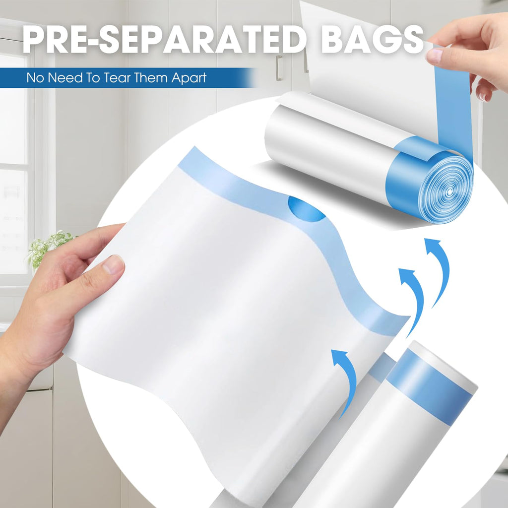 Small Trash Bags Drawstring 2-4 Gallon, 500 Count