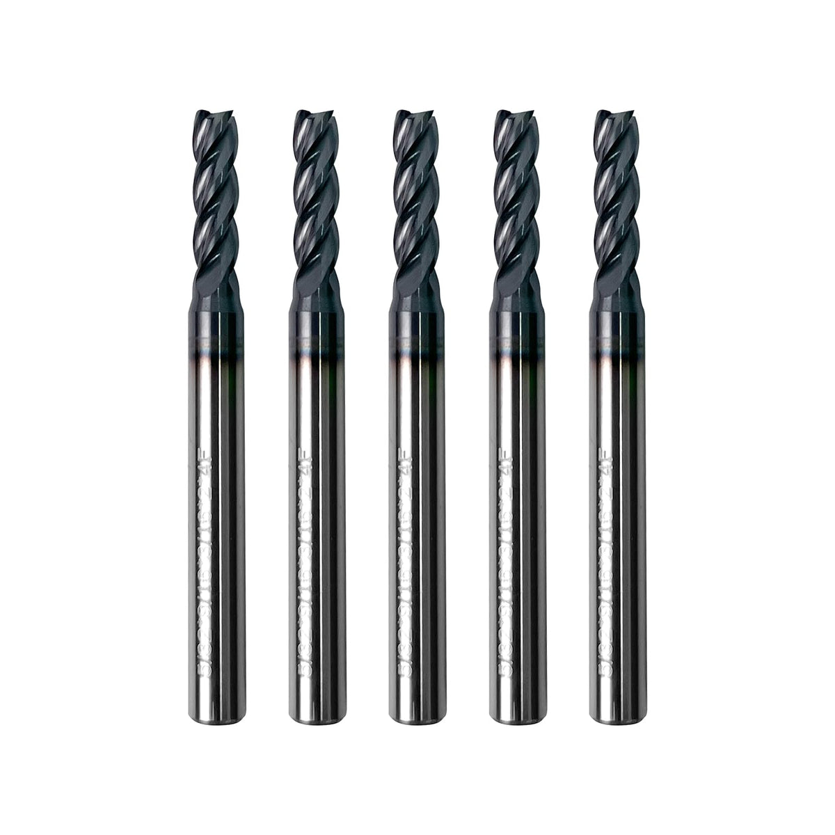 5Pcs 5/32" Carbide Square End Mills, ALTiN Coated, 4 Flute End Mill Bits