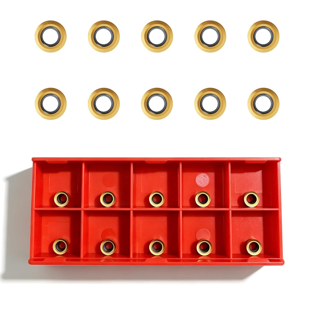 Gluwoer 10PCS RCMT0602 Round Carbide Inserts for SRACR/L SRDCN Holders