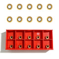 Gluwoer 10PCS RCMT0602 Round Carbide Inserts for SRACR/L SRDCN Holders