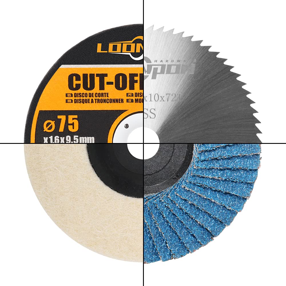 LOONPON Flap Disc for Angle Grinder,Type 27 (3" Set - 20Pc)