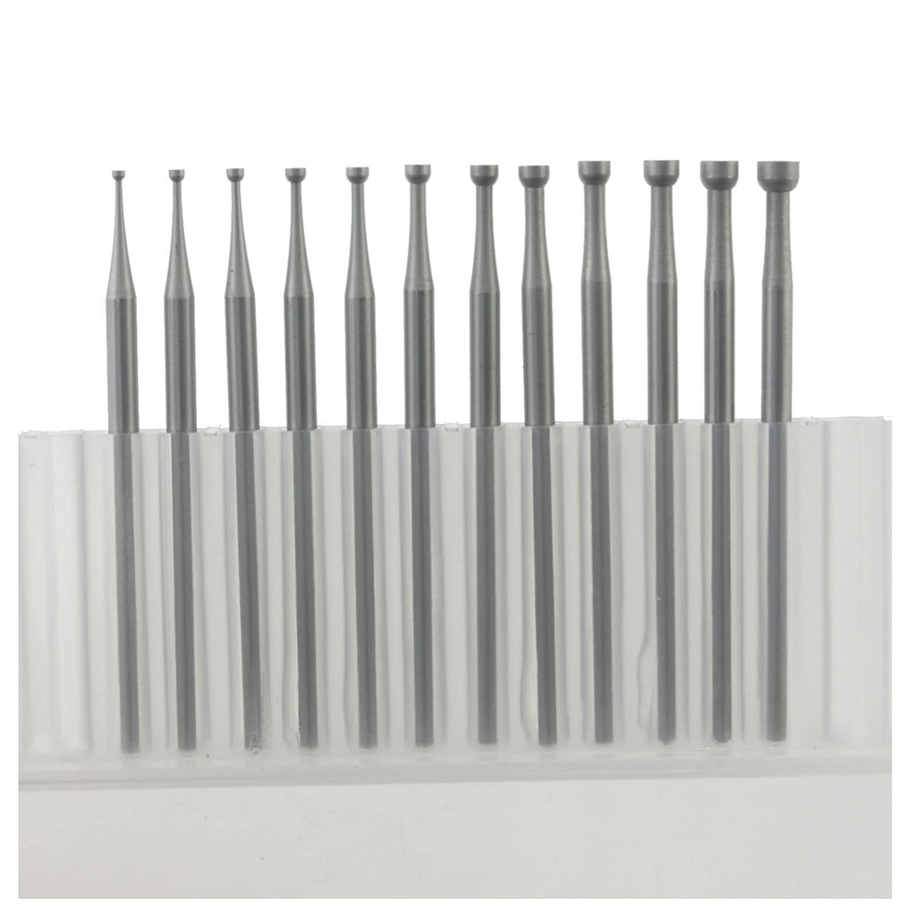 Luo ke 12 Pcs 3/32'' Shank Round Cup Burr Wire Rounder Bits (008-030)