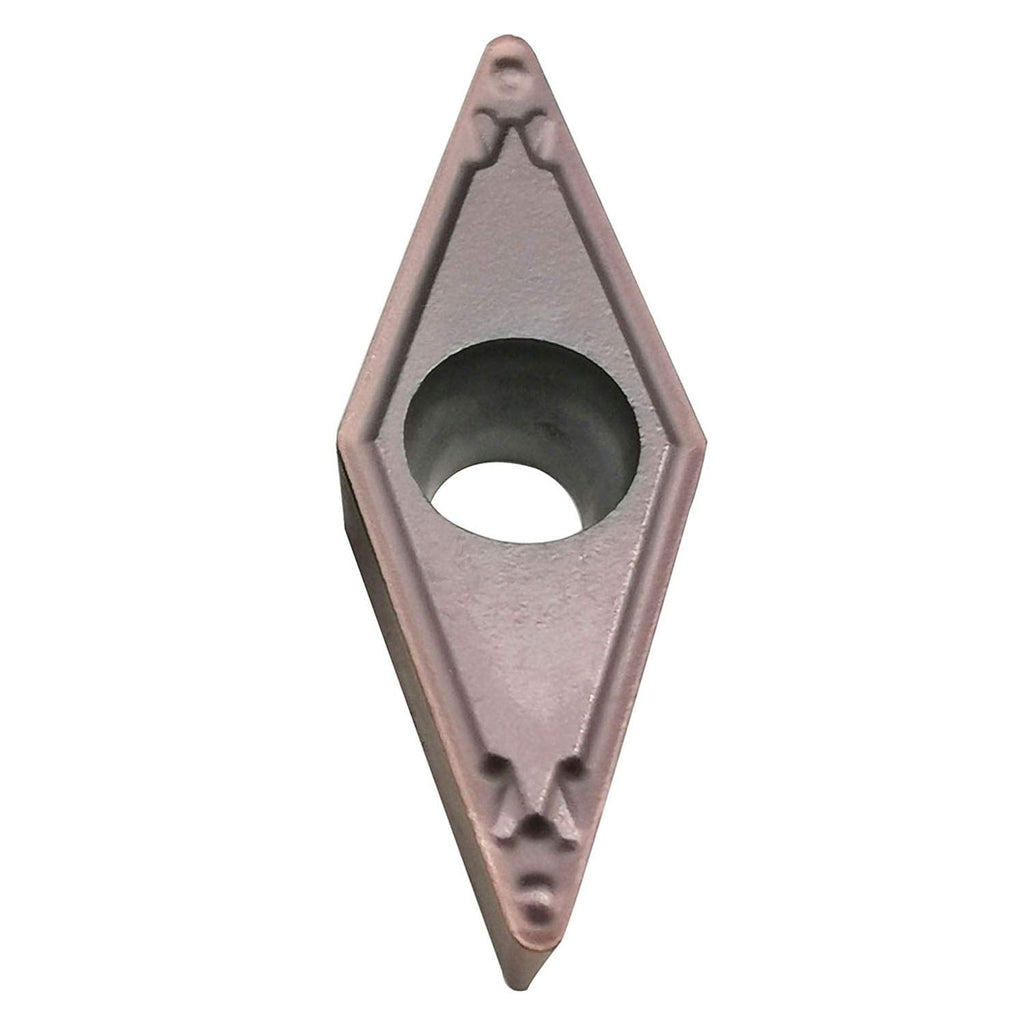 ASZLBYM VBMT332 / VBMT160408-HQ VP15TF CNC Lathe Indexable Carbide Turning Insert Cutting Blade for VBMT Turning Tool Holder, Multilayer Coated, 3/16" Thick, 1/64" Radius (VBMT332 Brown)