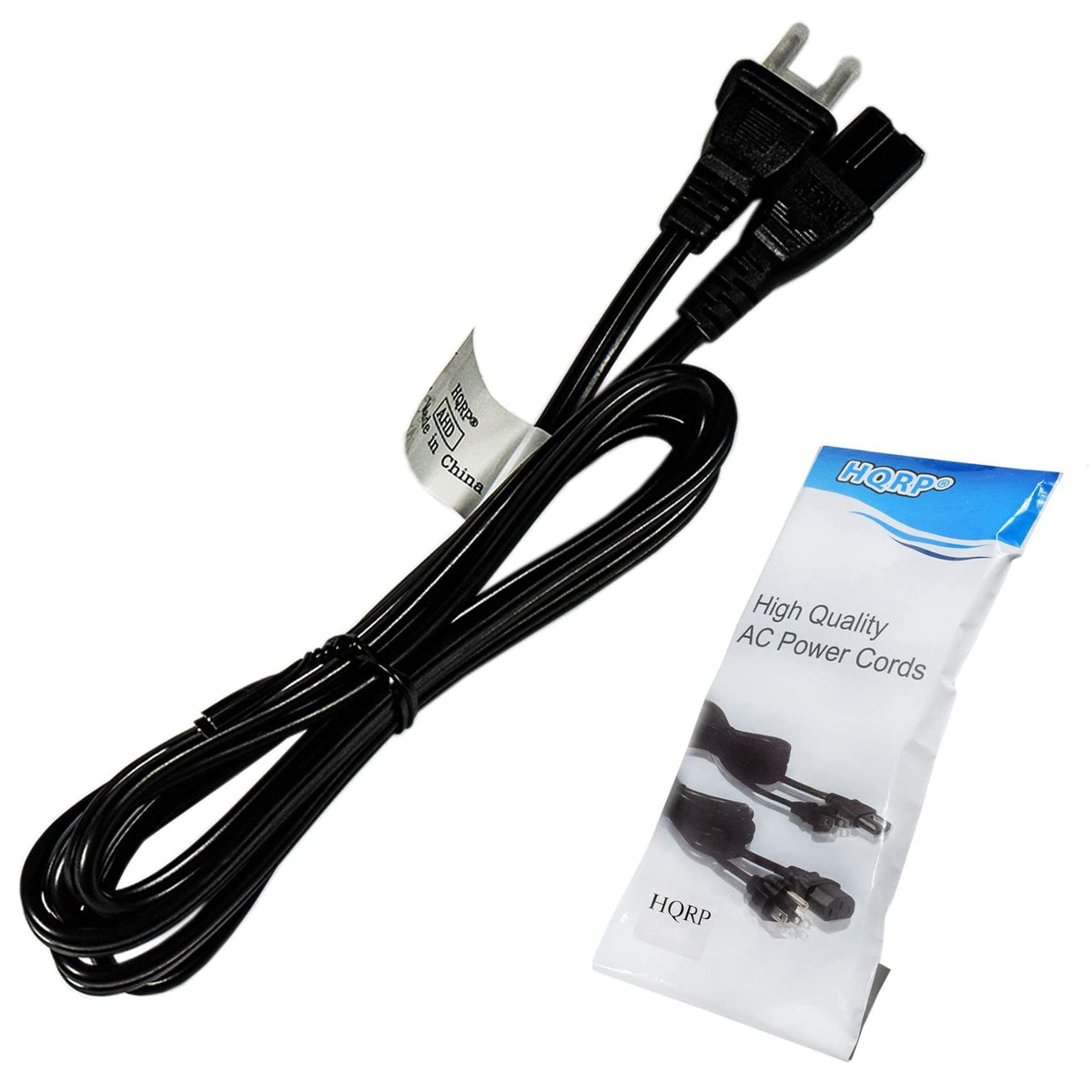 HQRP AC Power Cord Compatible with Hitachi L26D204 L26D205 L32A104 LE55U516 LED LCD HDTV Smart TV Mains Cable, Black