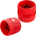 Pipe & Tube Deburring Reamer, Inner-Outer Chamfer Tool, Red | 2-Pack, for PVC/PPR/Copper/Brass/Aluminum, 3/16" to
