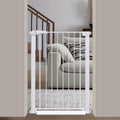 38" 29.5" Extra-Tall & Extra-Wide Adjustable Hardware/Pressure-Mounted Pet & Child Safety Gate with Auto-Close Walk-Through Door for Stairs, Hallways & Wide Doorways