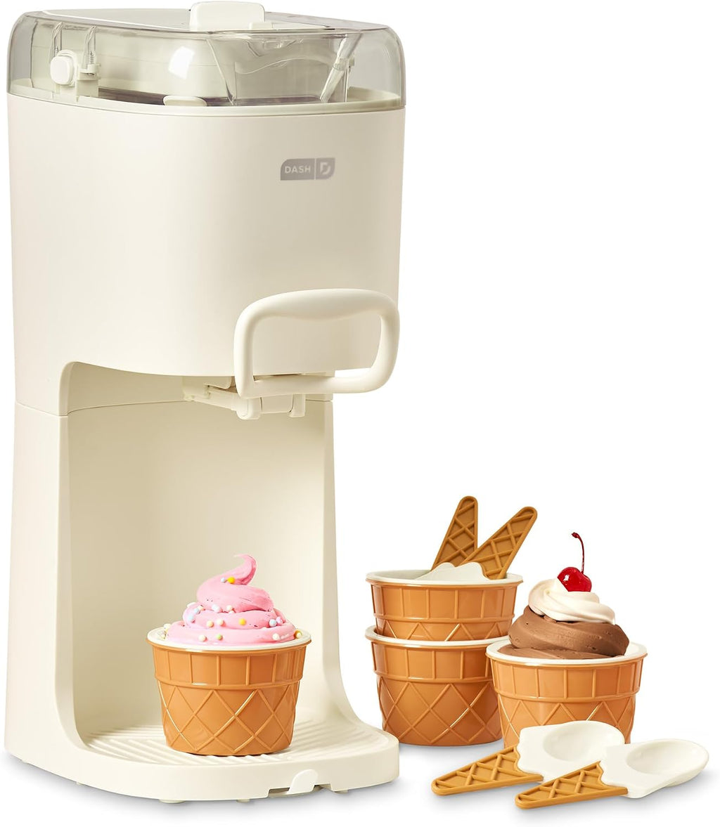 Soft Serve Ice Cream Maker, 1-Pint Freezer Bowl, Cream