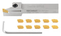 Accusize Cut-Off Tool Holder, 1/2" x 3/8", 10 x GTN-2 Inserts