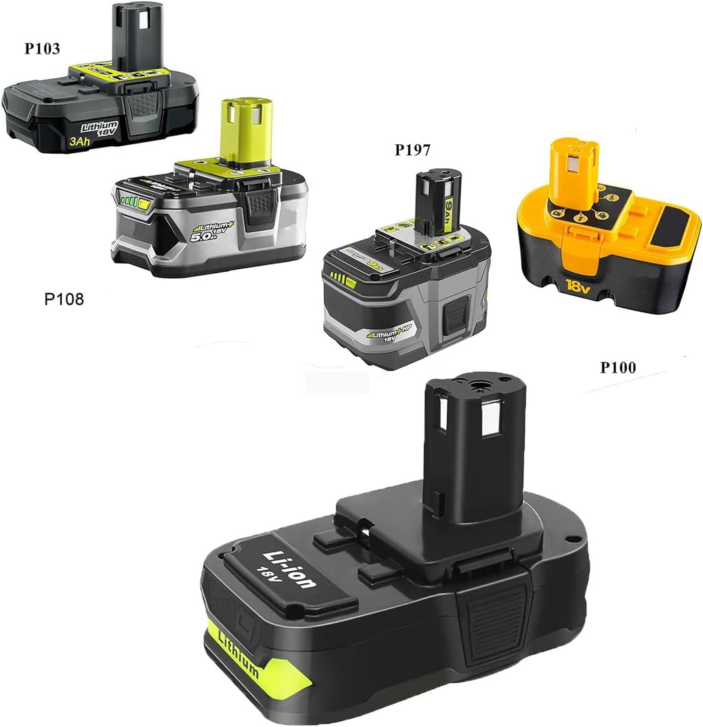 2Packs Replacement 18V Battery 3.0Ah for Ryobi 18V One+ Tools, with Advanced Protection Circuit